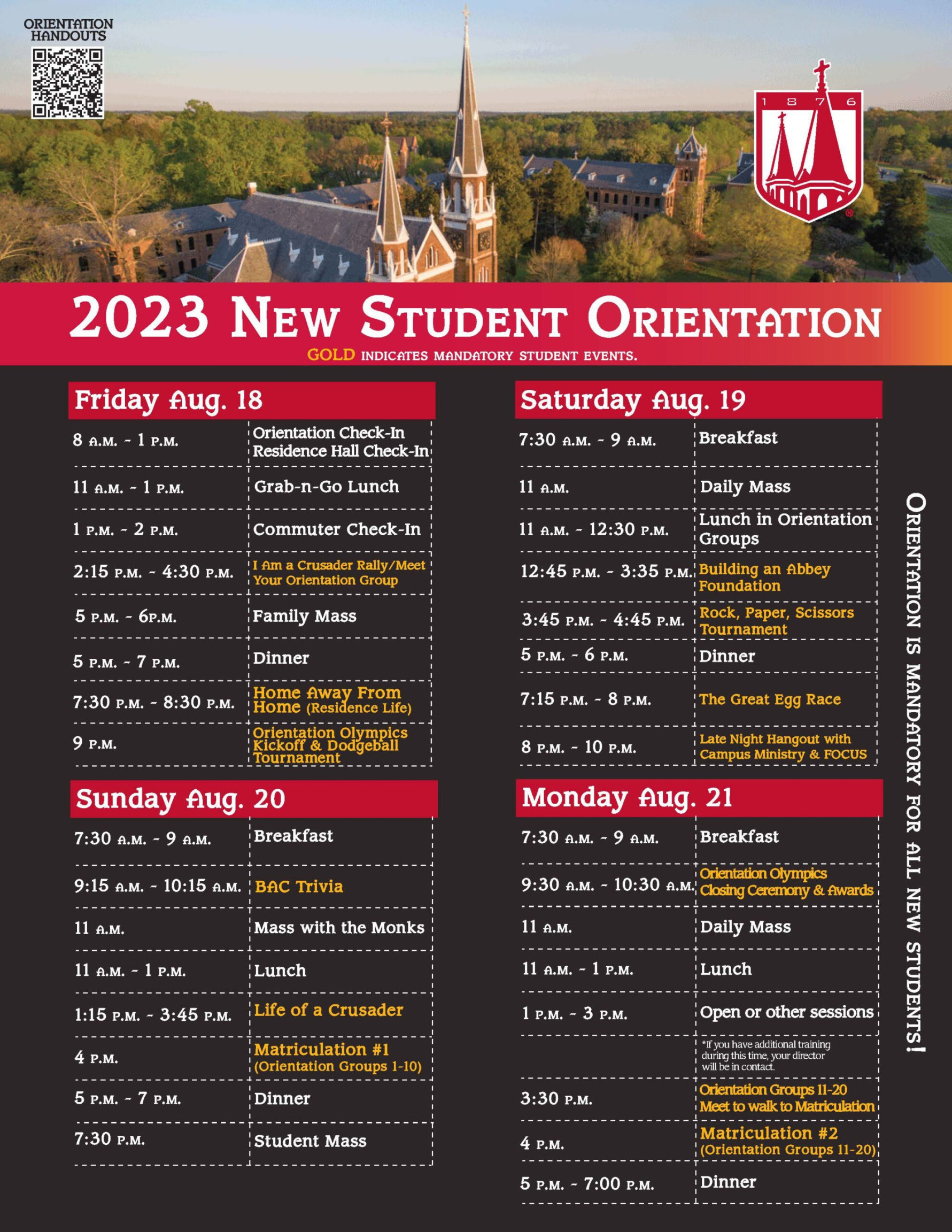 Abbey News - Week of August th - Belmont Abbey College