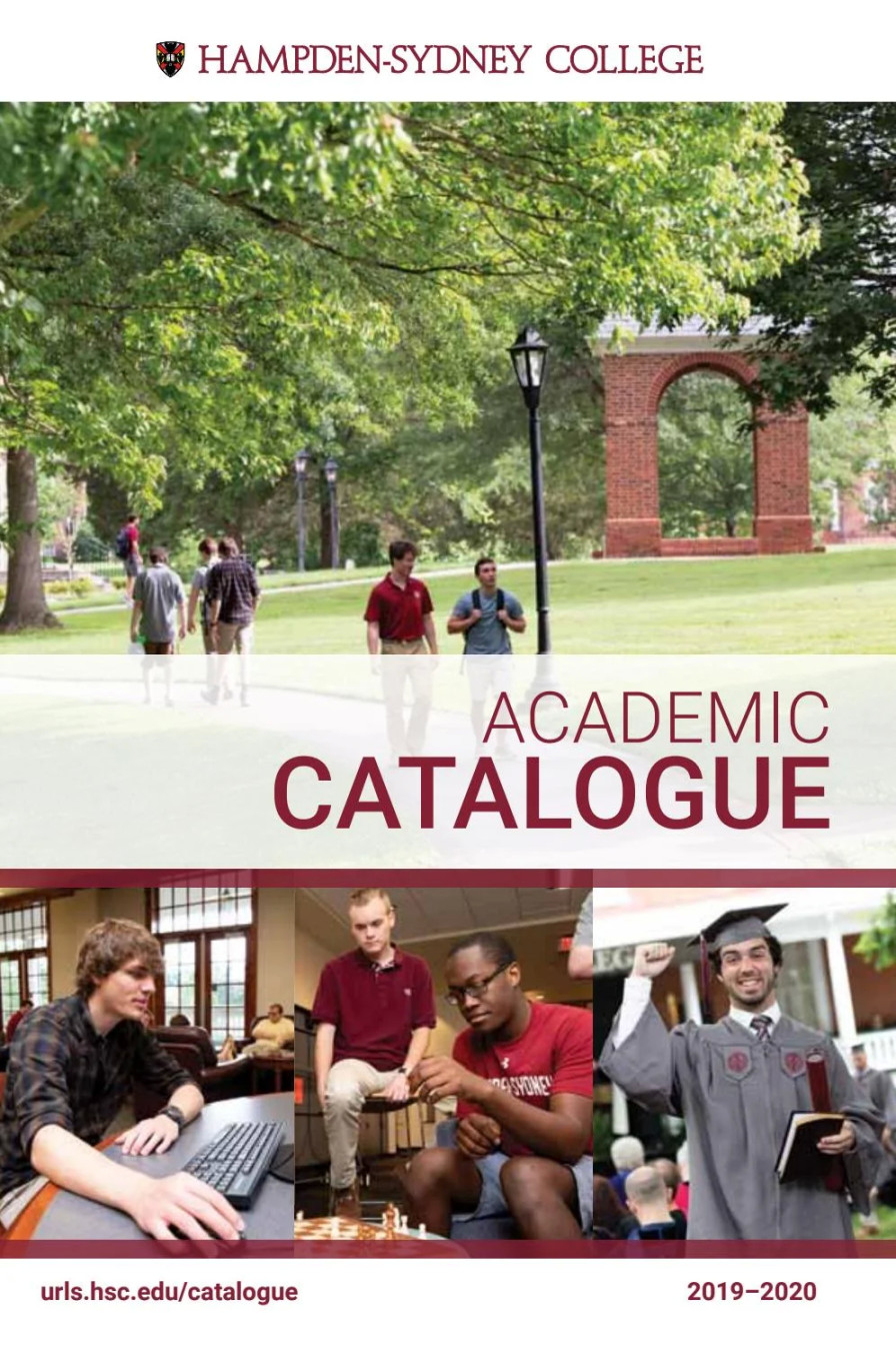 Academic Catalogue, - by Hampden-Sydney College - Issuu