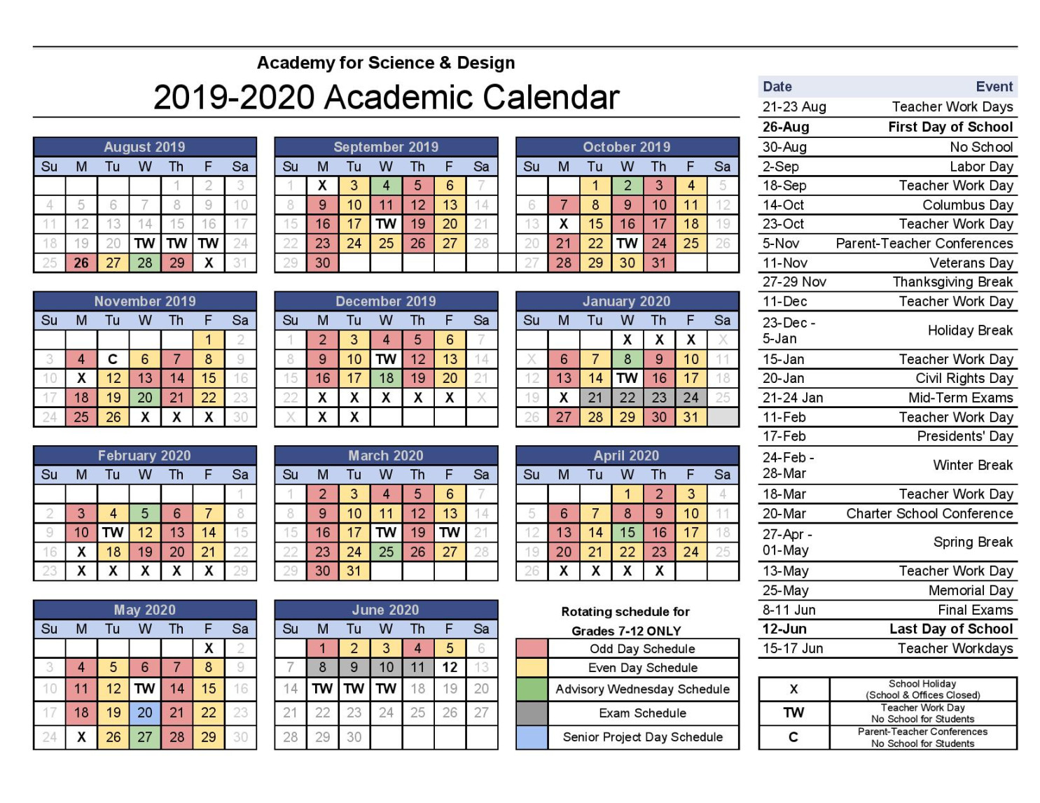 Bridgewater State Academic Calendar