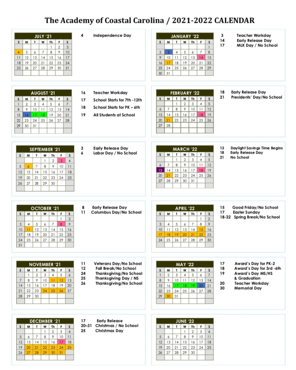 Ccu Academic Calendar