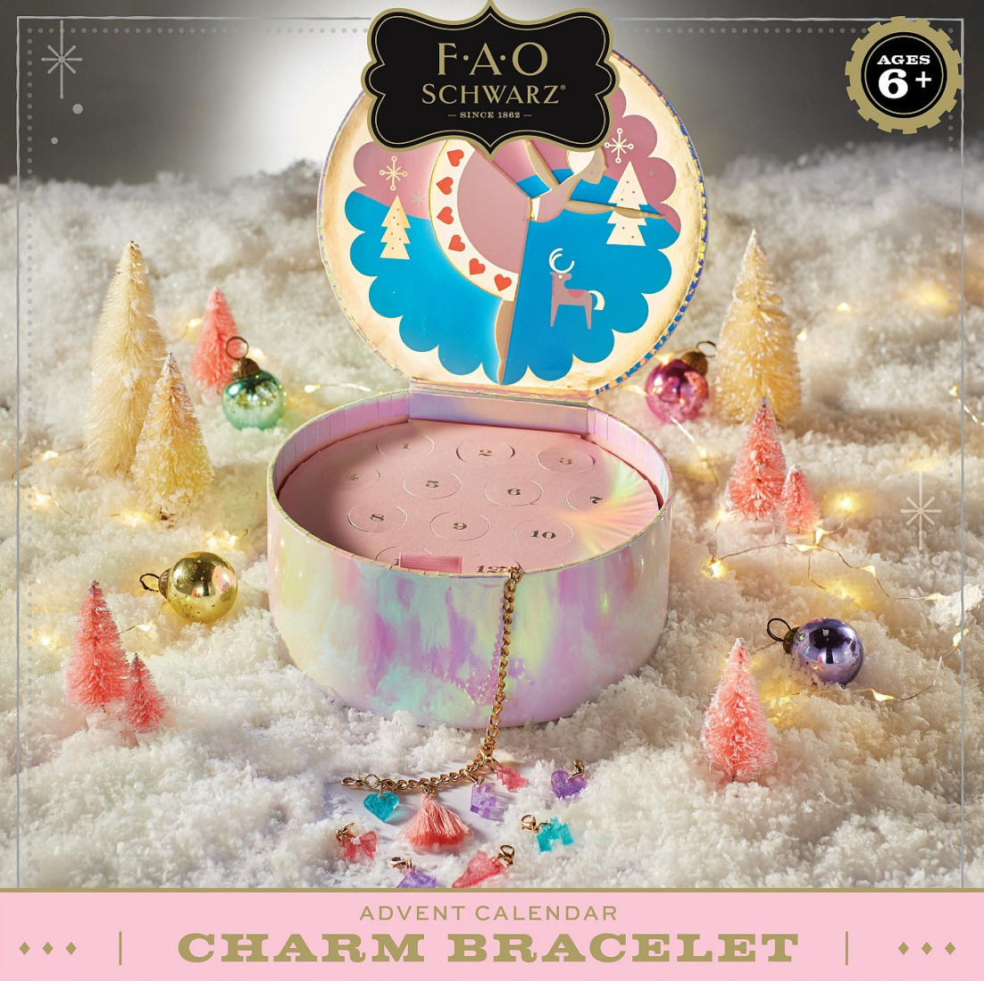 FAO Schwarz Charm Advent Calendar:  Unique Charms + Bracelet