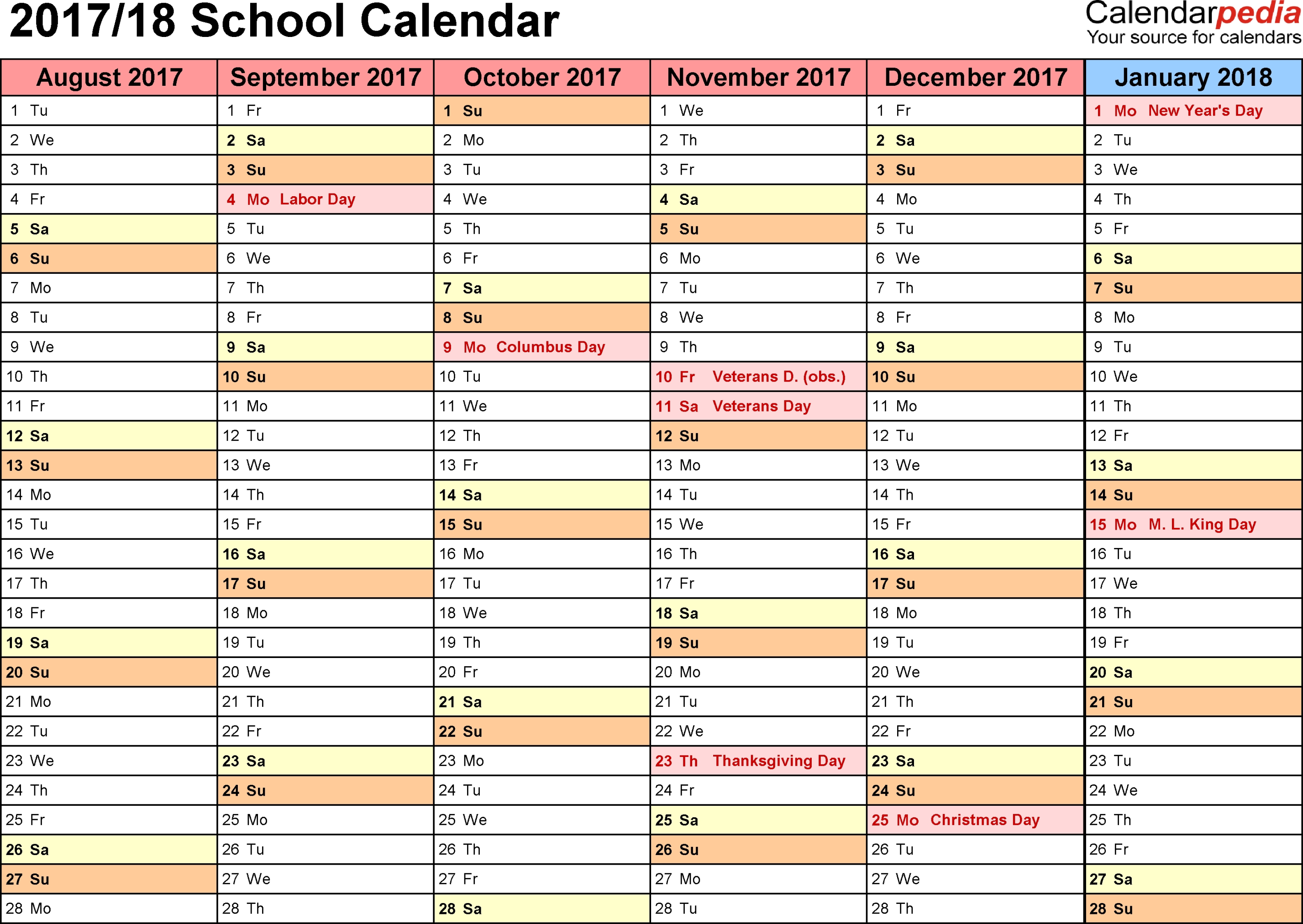 Fit Academic Calendar