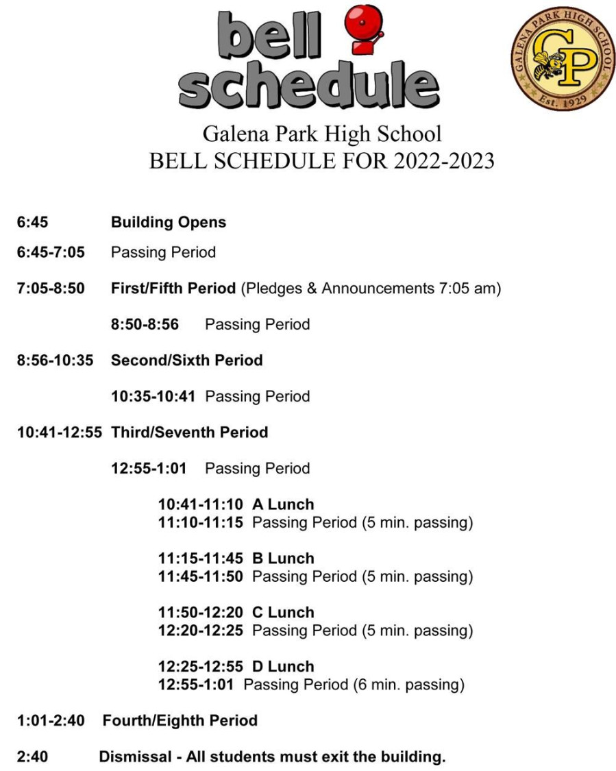 Galena Park Calendar