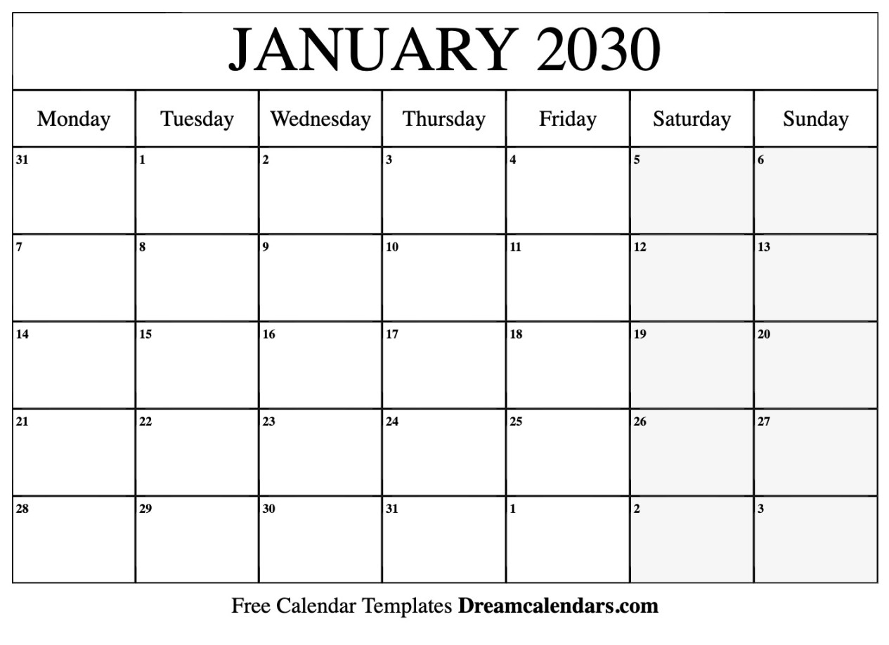 January  Calendar