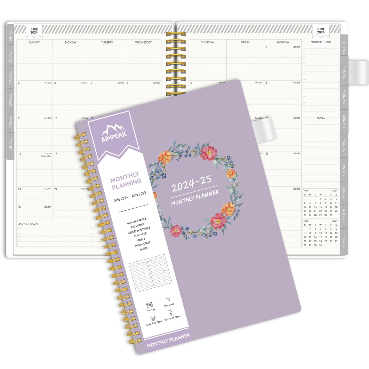 Monthly Planner -, Monthly Calendar Planner, -Month