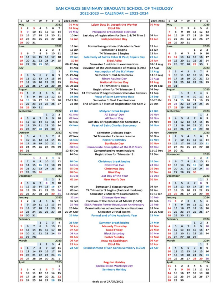 SCS GST Calendar -  PDF  Academic Term  Observances