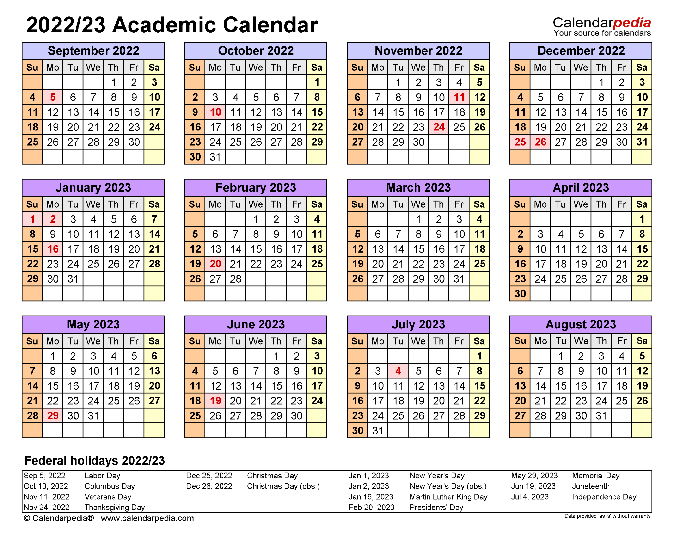 Snc Academic Calendar