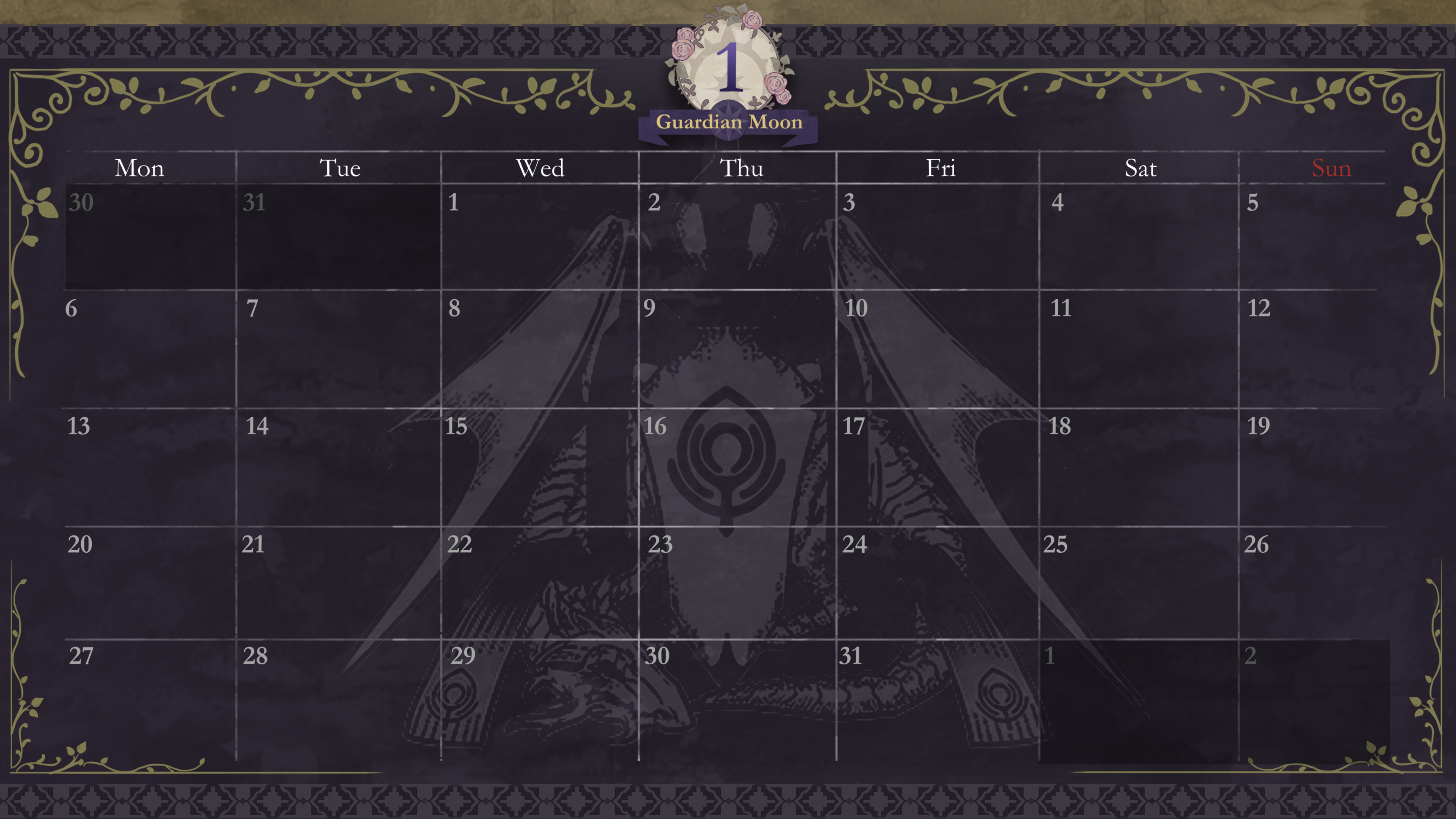 so I made a clean version of the Fire Emblem H calendar for these