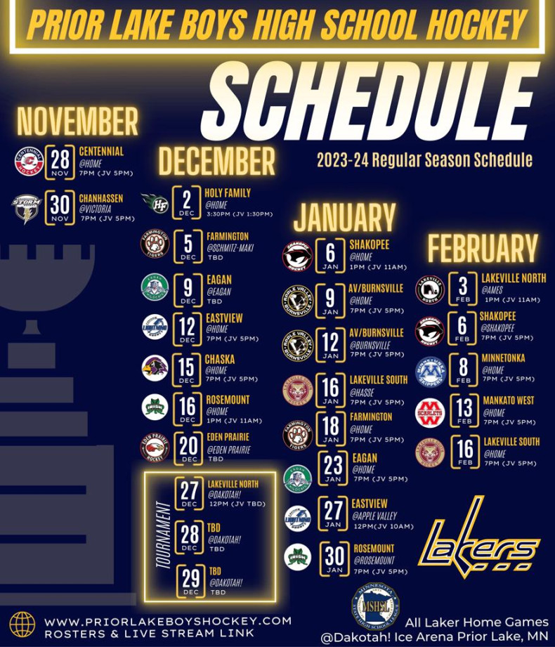 The Official Home of Prior Lake Boys High School Hockey