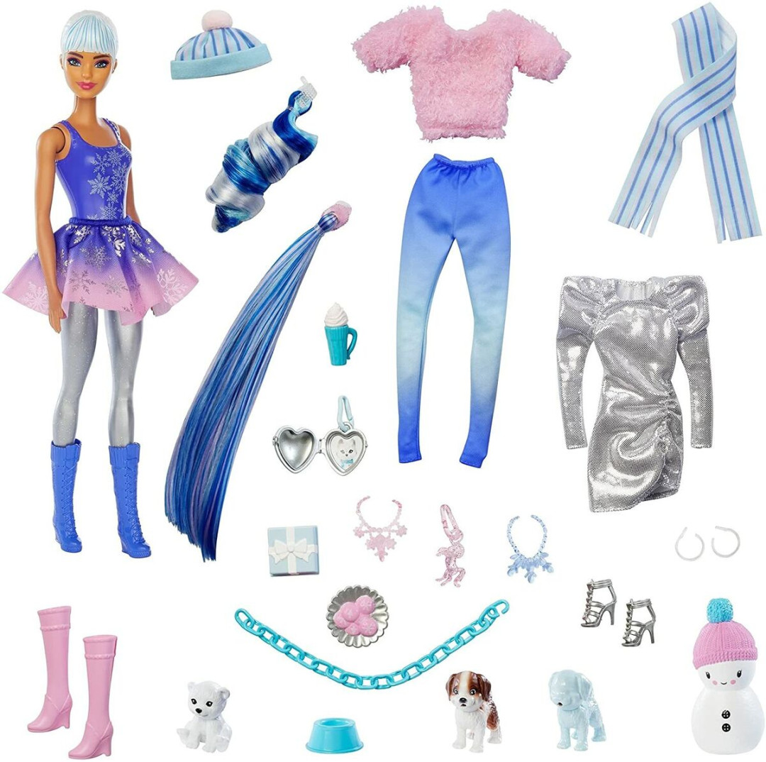 Barbie Color Reveal Advent Calendar,  Surprises & Doll, Pet, Clothes &  More