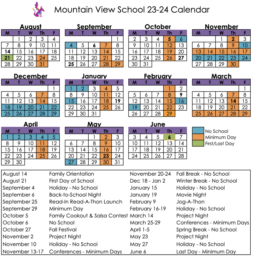 Calendar - Mountain View