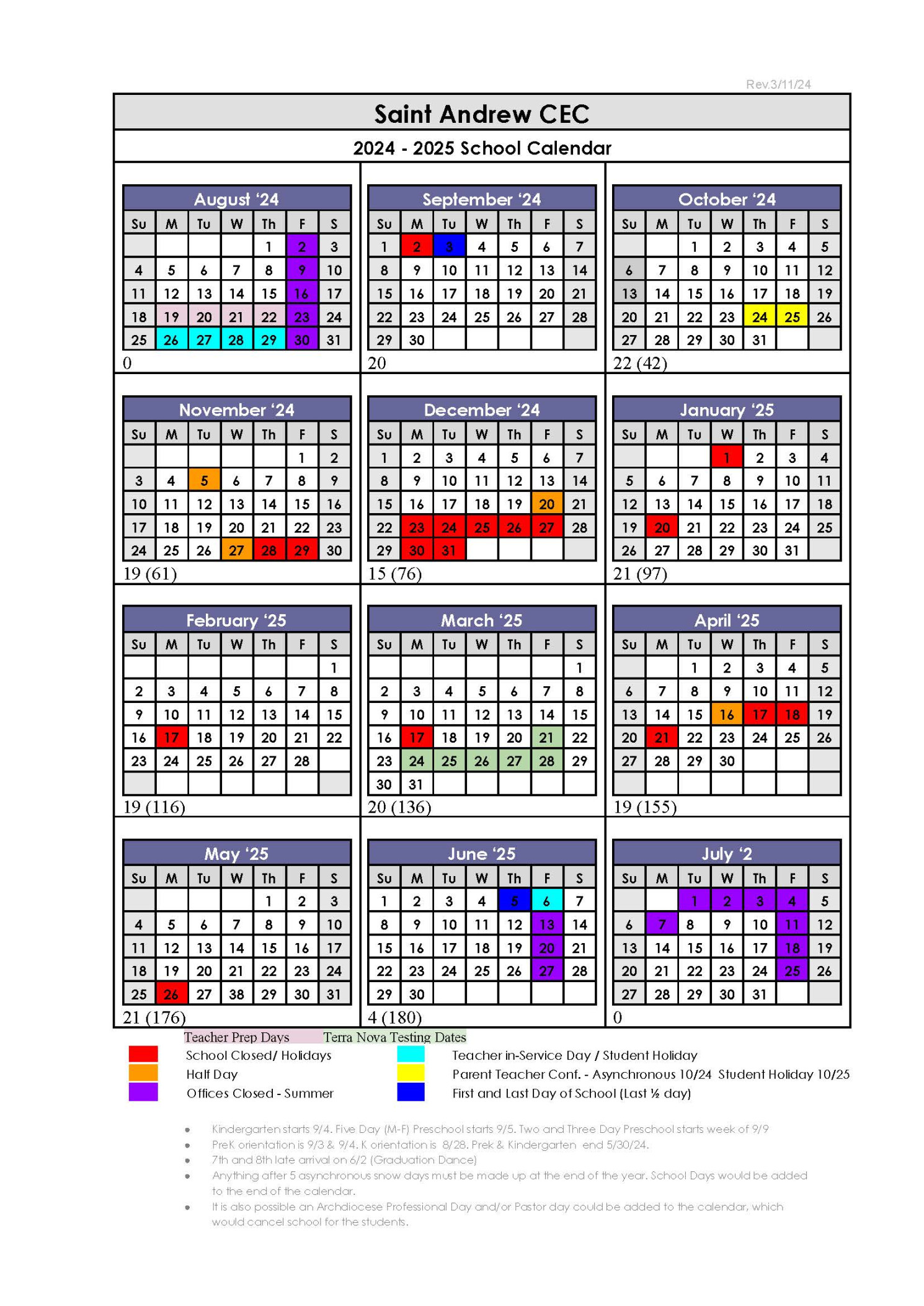 - Calendar – St Andrew School Newtown Bucks County