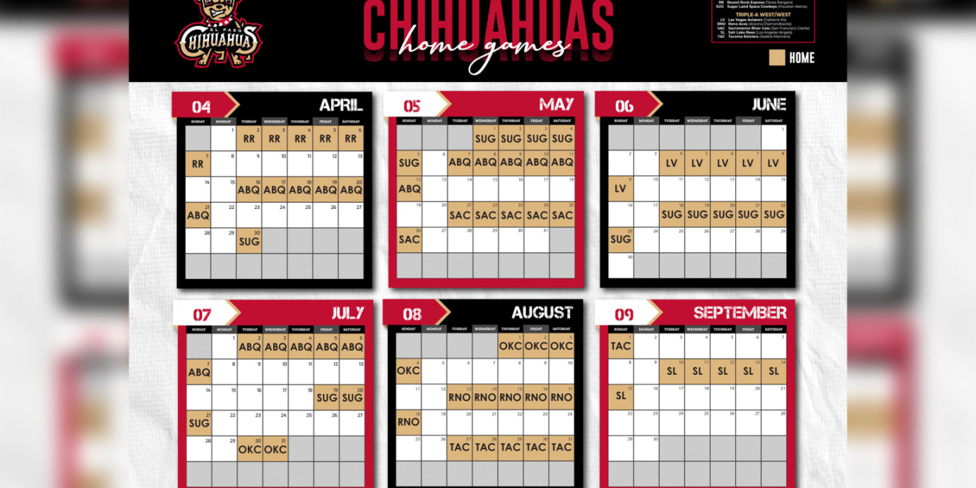 chihuahuas home schedule  MiLB