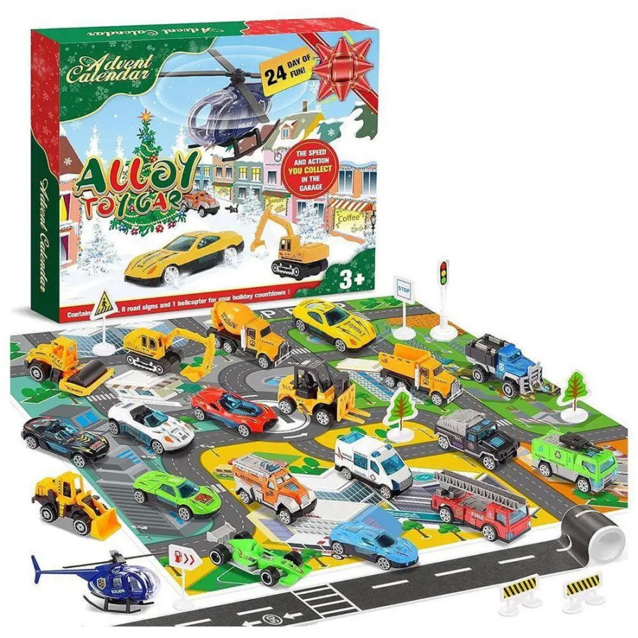 Christmas Advent Calendar Car Toys Military Engineering Fire