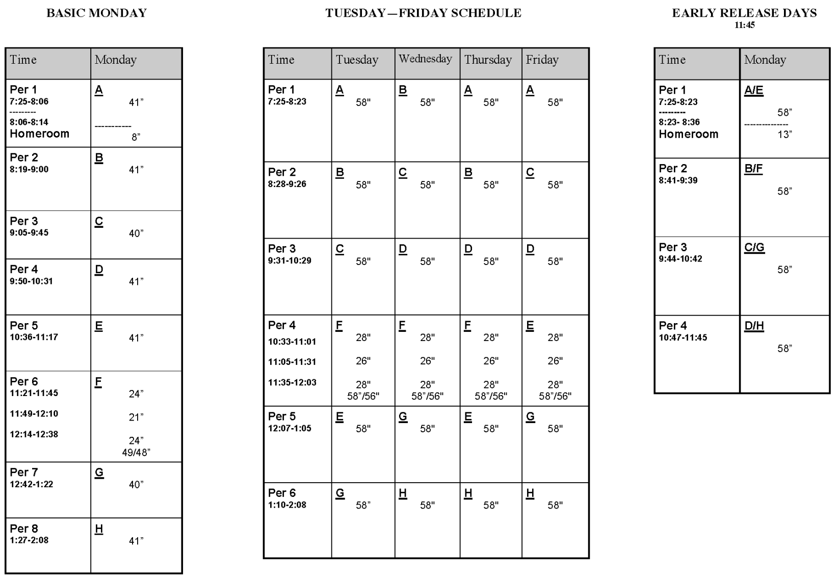 Daily Schedule - Edwin O