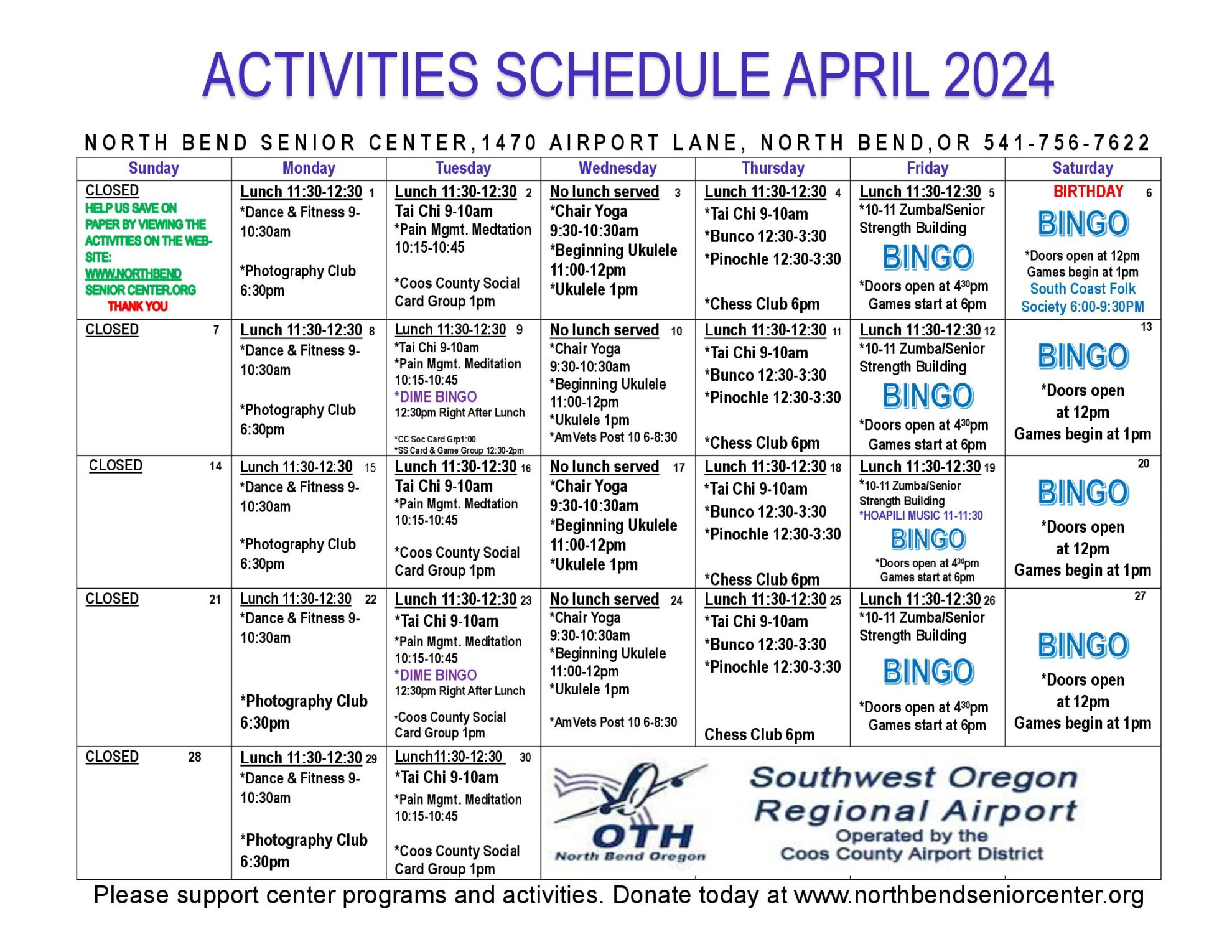 Events from April  – February ,  – South Coast Oregon Connects