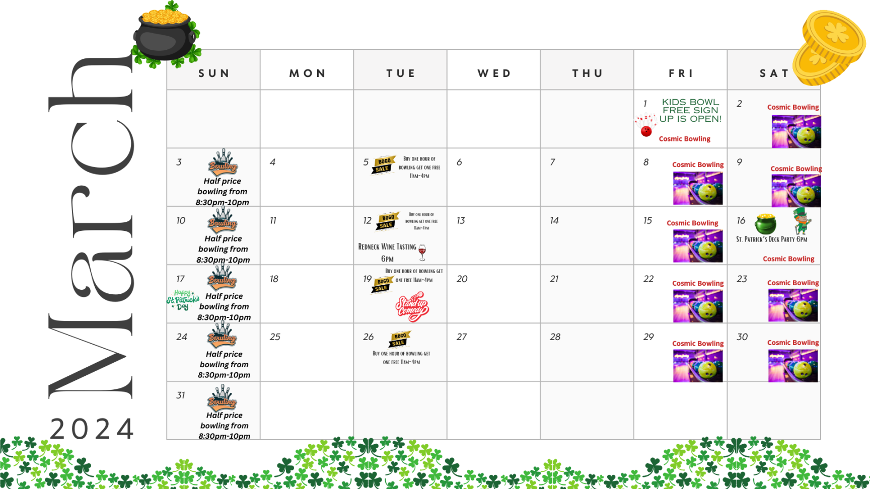 North Bend Lanes  North Bend, OR  > Special Events >