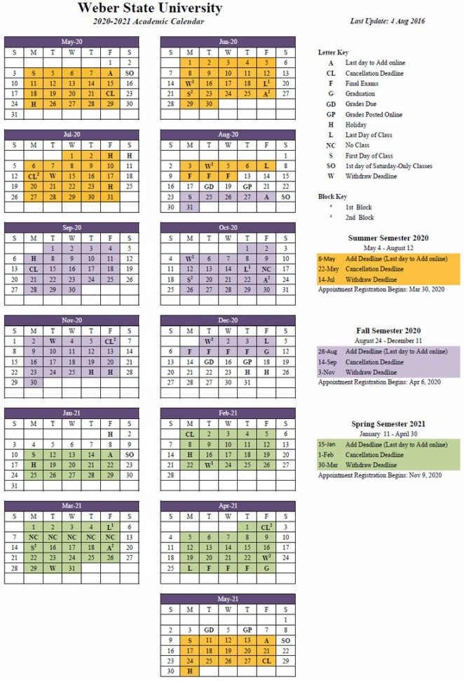Ogden City School Calendar   University calendar, Calendar