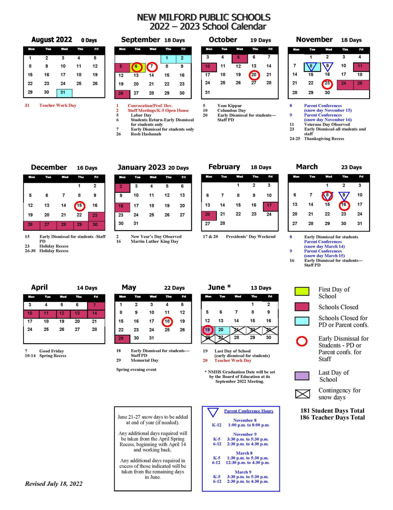 Plain Local Calendar