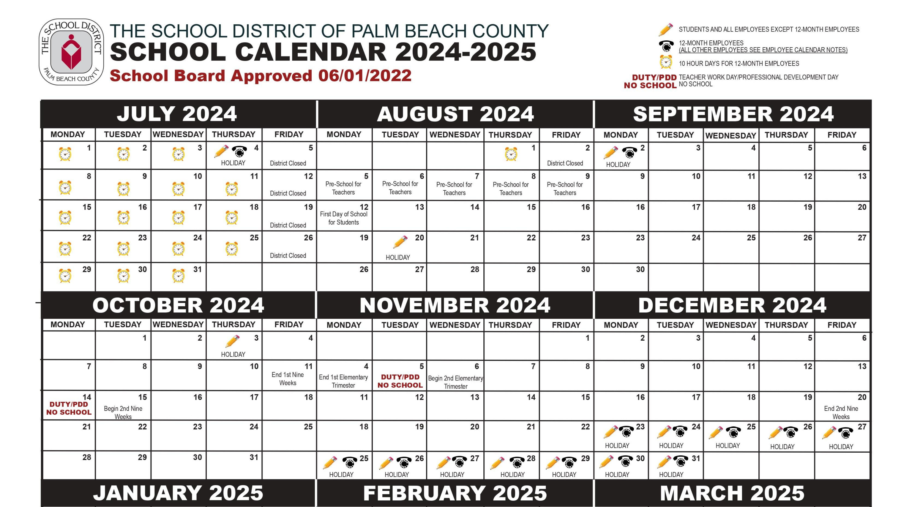 When will school start ? See Palm Beach County schools calendar
