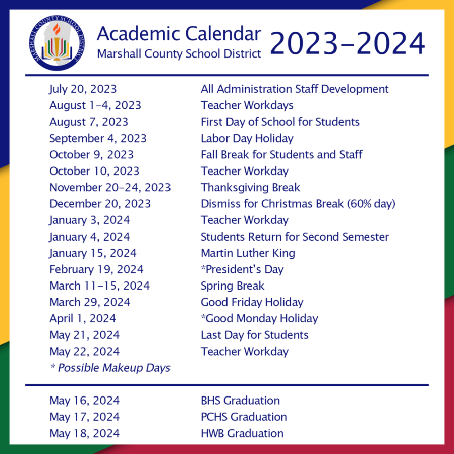 - Academic Calendar  Marshall County School District