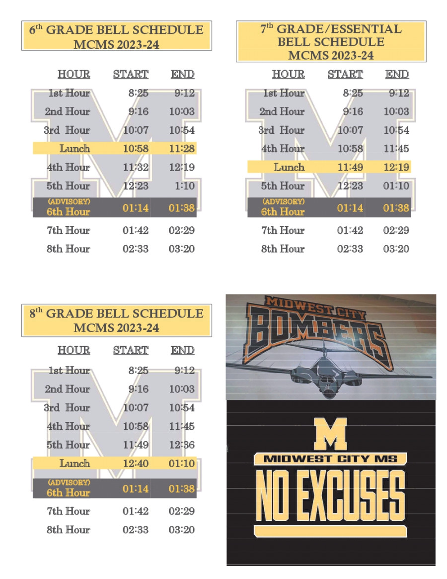 - Bell Schedule  Midwest City Middle School