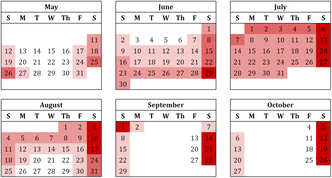 Cedar Fair Crowd Calendars [OC] : r/rollercoasters