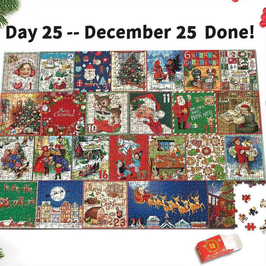 Christmas Advent Calendar Jigsaw Puzzle DIY Toy for Kids PCS/Set