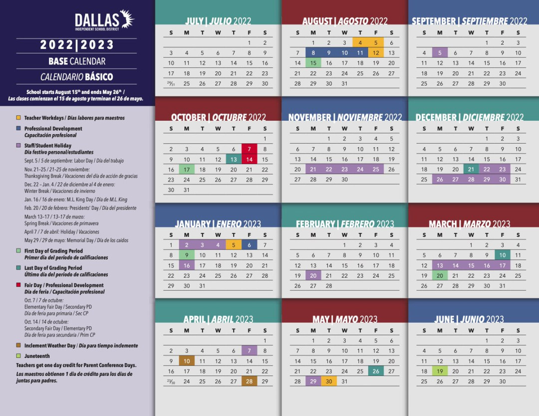 Dallas ISD on X: "📅 Did you know? Dallas ISD&#;s base, intersession