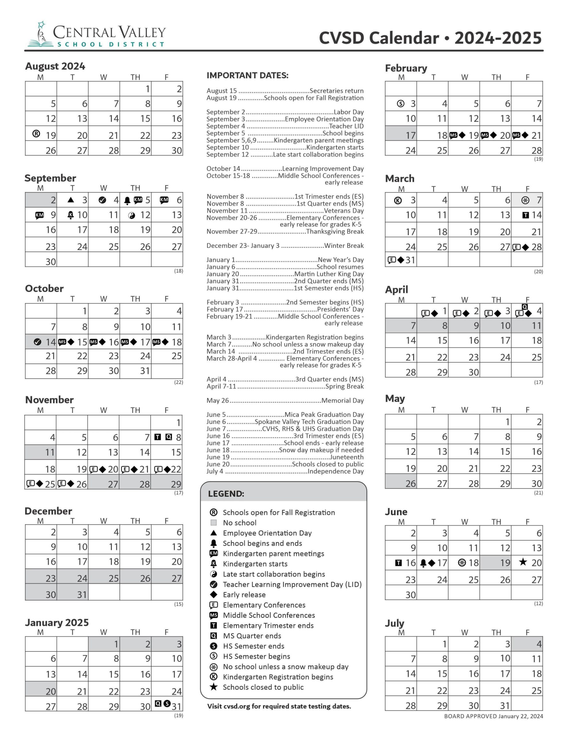 Cvsd 2024 2025 Calendar Good Calendar Idea