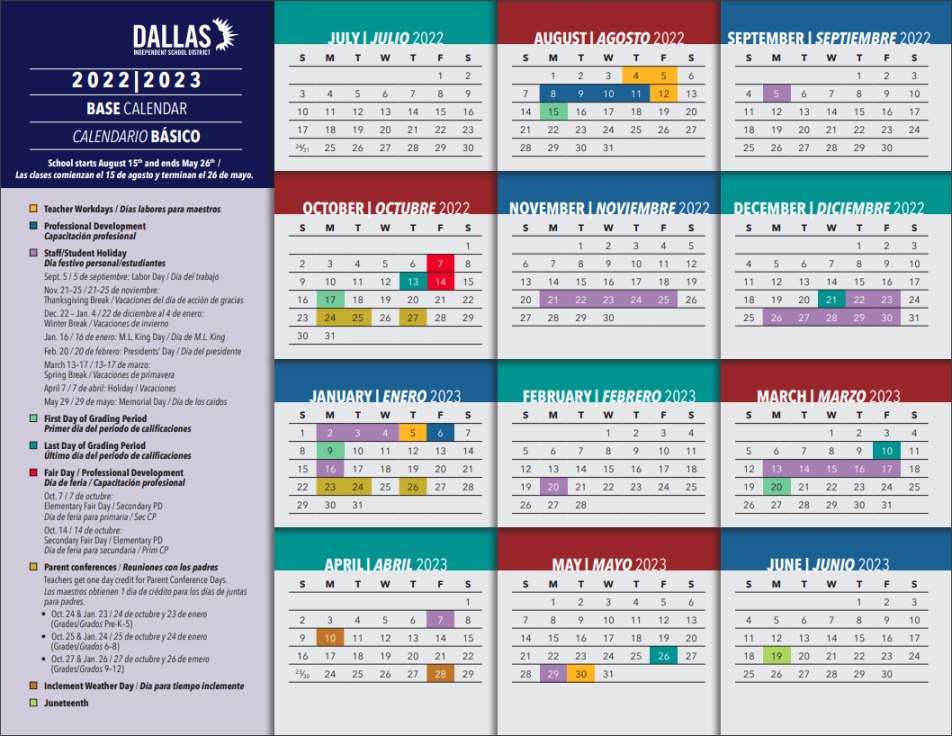 General Information / DISD School Calendar