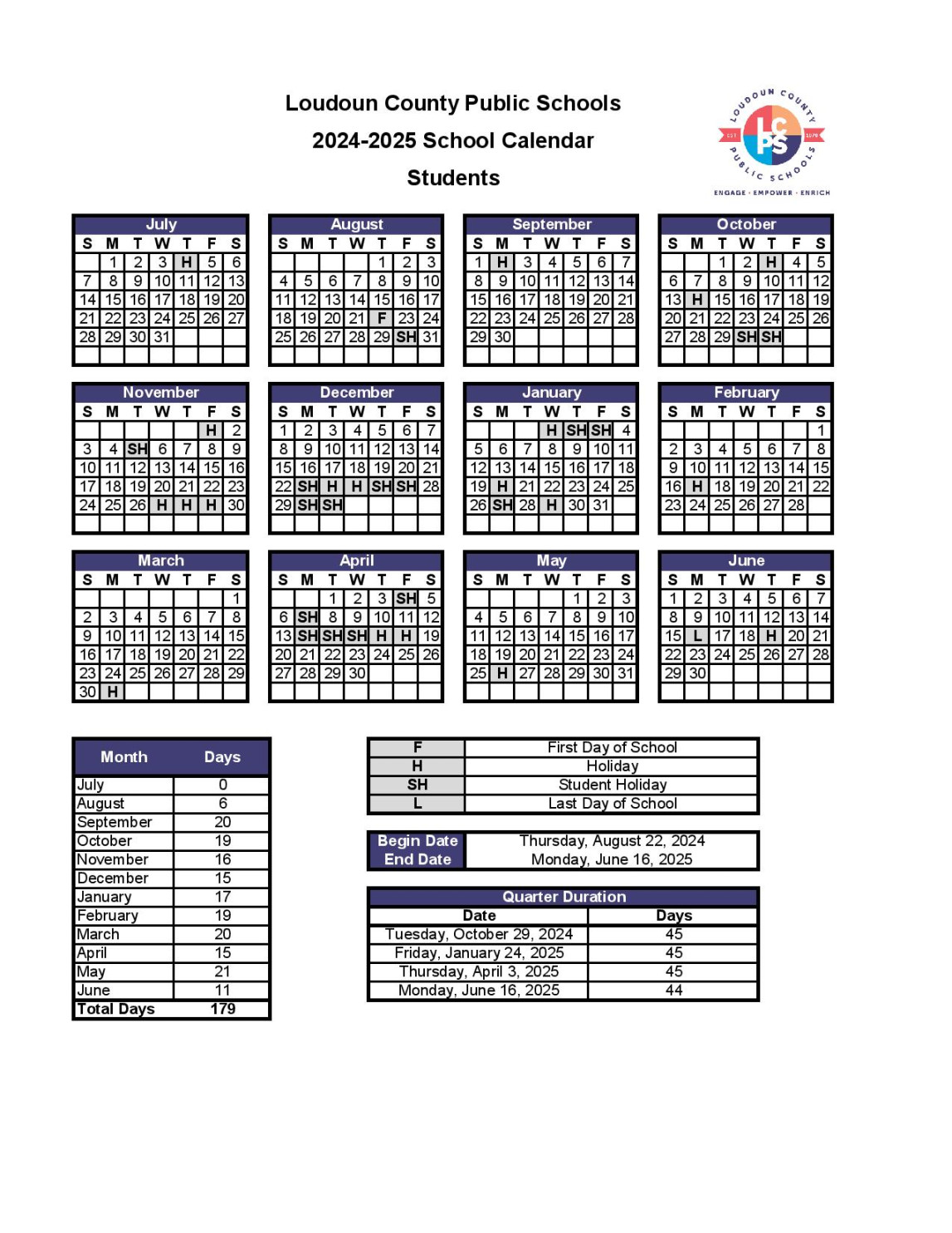 Loudoun County Public Schools Calendar -  LCPS