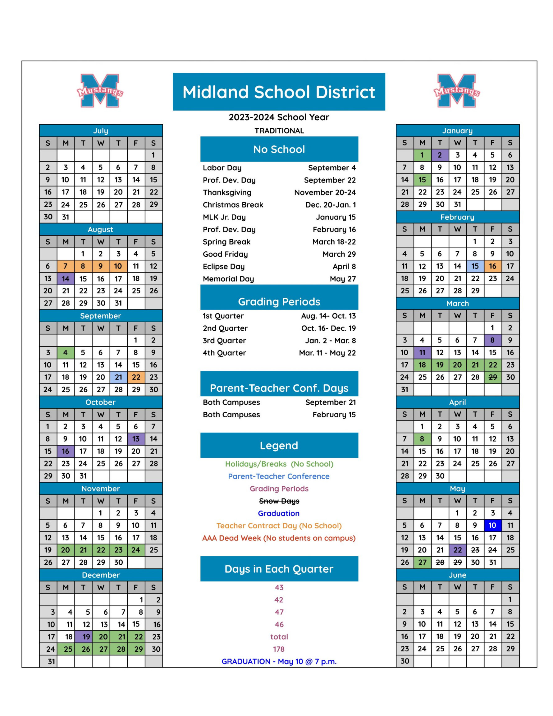 Midland Mustangs – Public School District