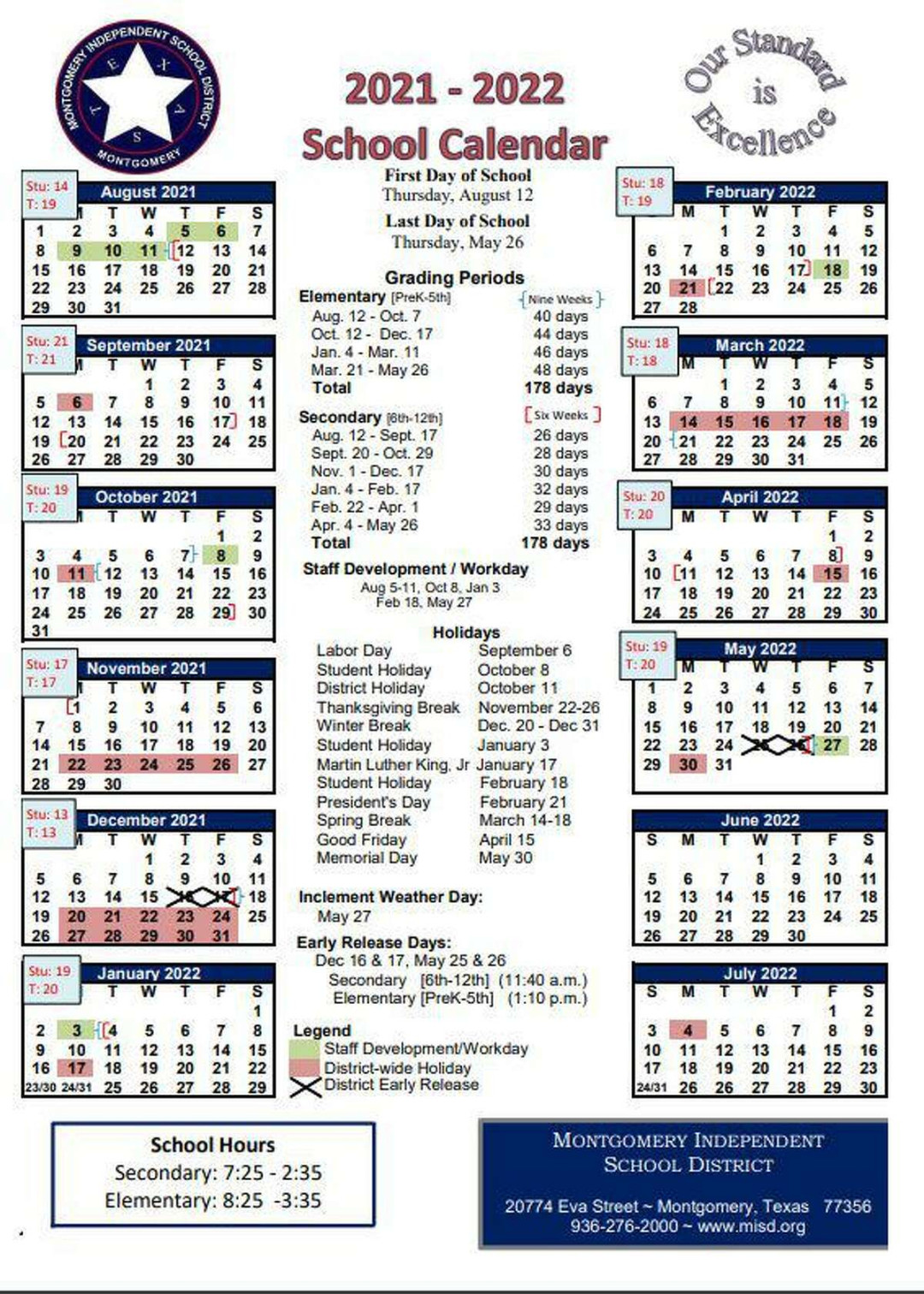 Montgomery Isd Calendar -