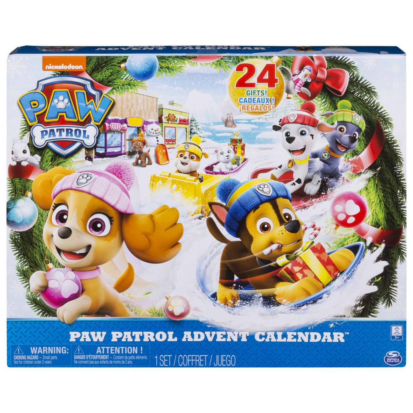 PAW Patrol – Advent Calendar with Holiday-themed Collectibles, for Ages   And up