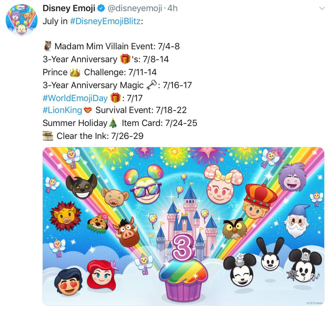 This Months Calendar : r/disneyemojiblitz