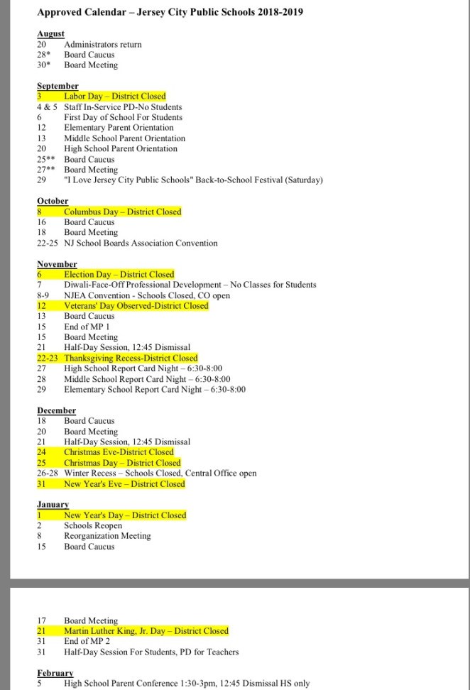 Back to School Countdown and Calendar – Jersey City Ed