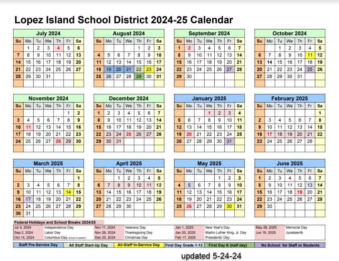 - Calendar - Lopez Island School District