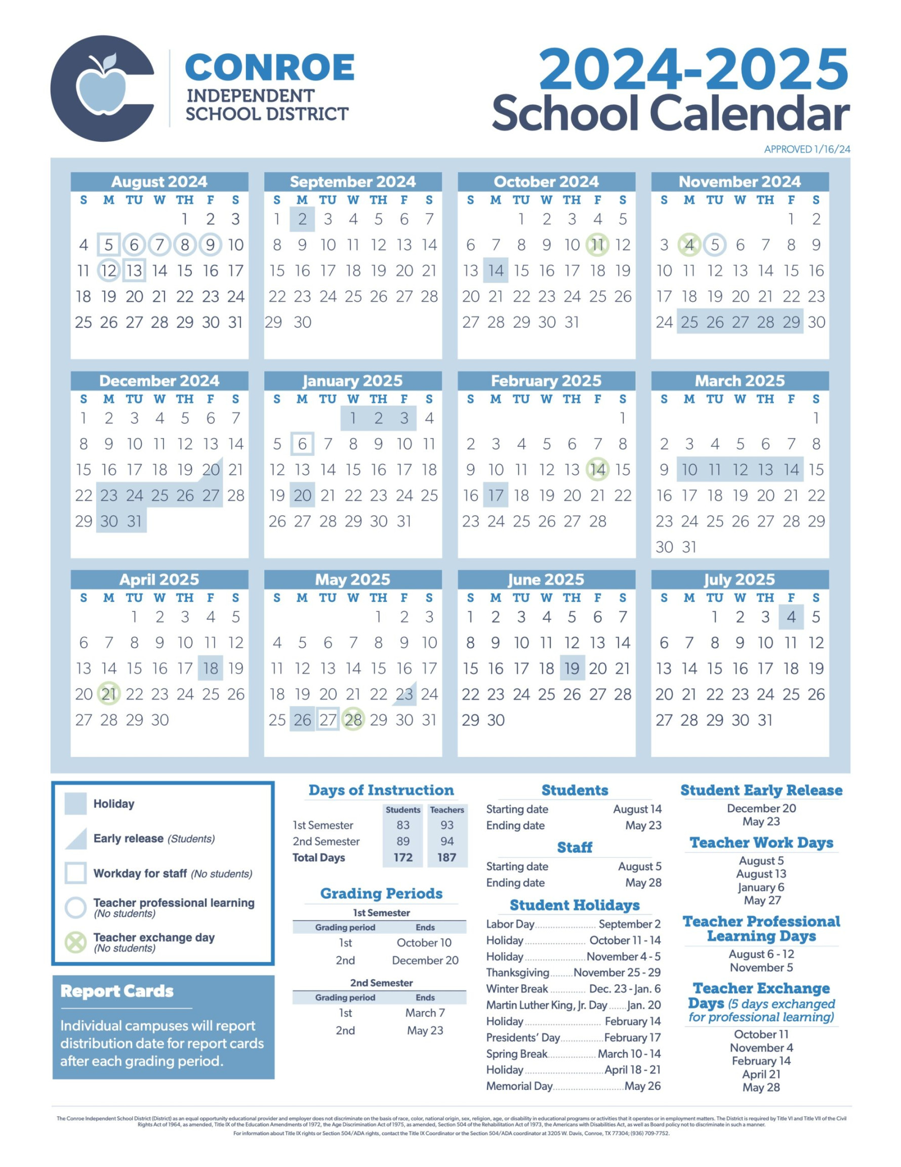 Conroe Isd 2024 2025 Calendar Good Calendar Idea Conroe Isd 2024 2025 Calendar Good Calendar Idea