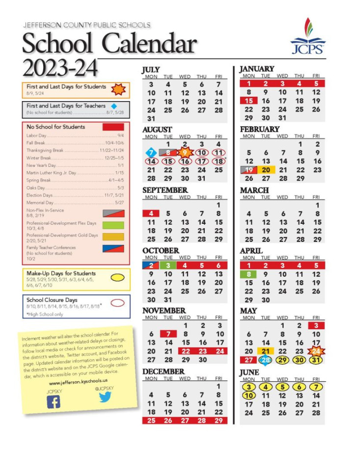 Jefferson County Public Schools Calendar  (Kentucky)