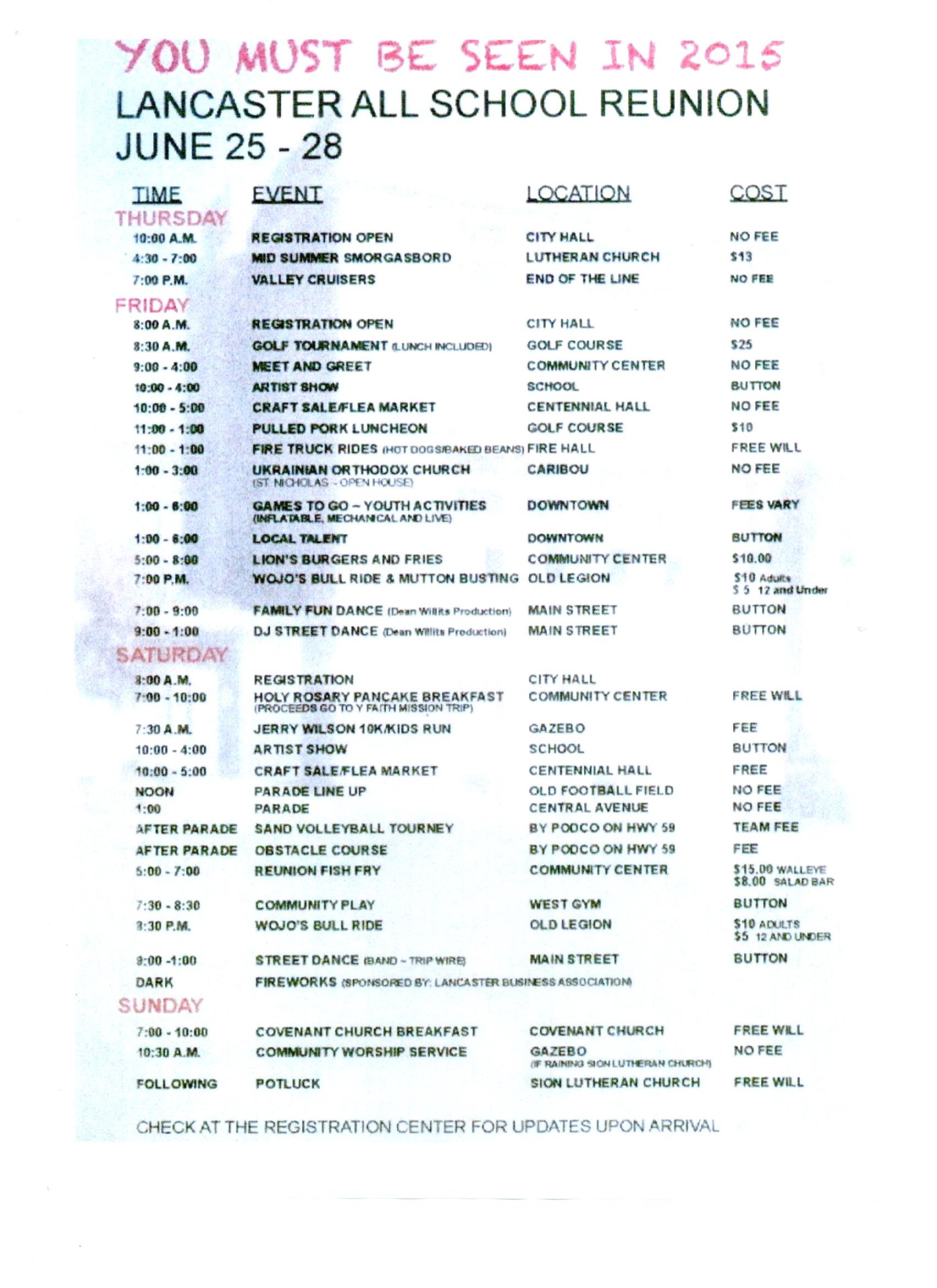 Lancaster Event Center Calendar