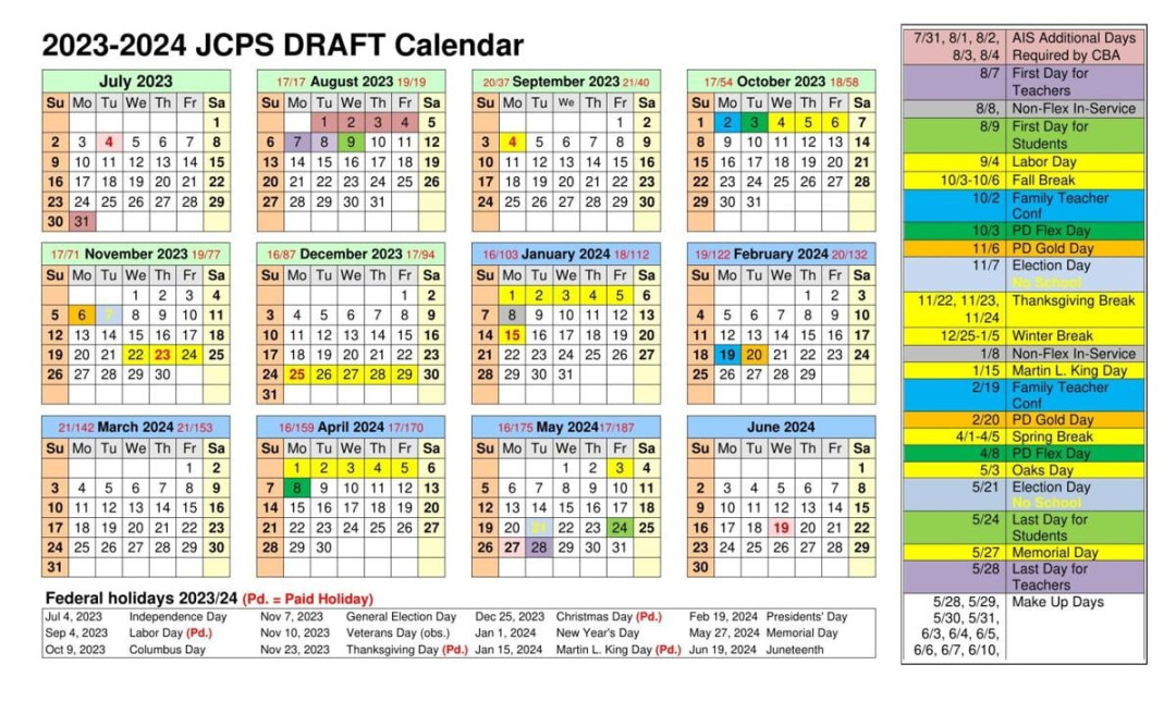 Weeklong fall break included in JCPS - calendar  News from
