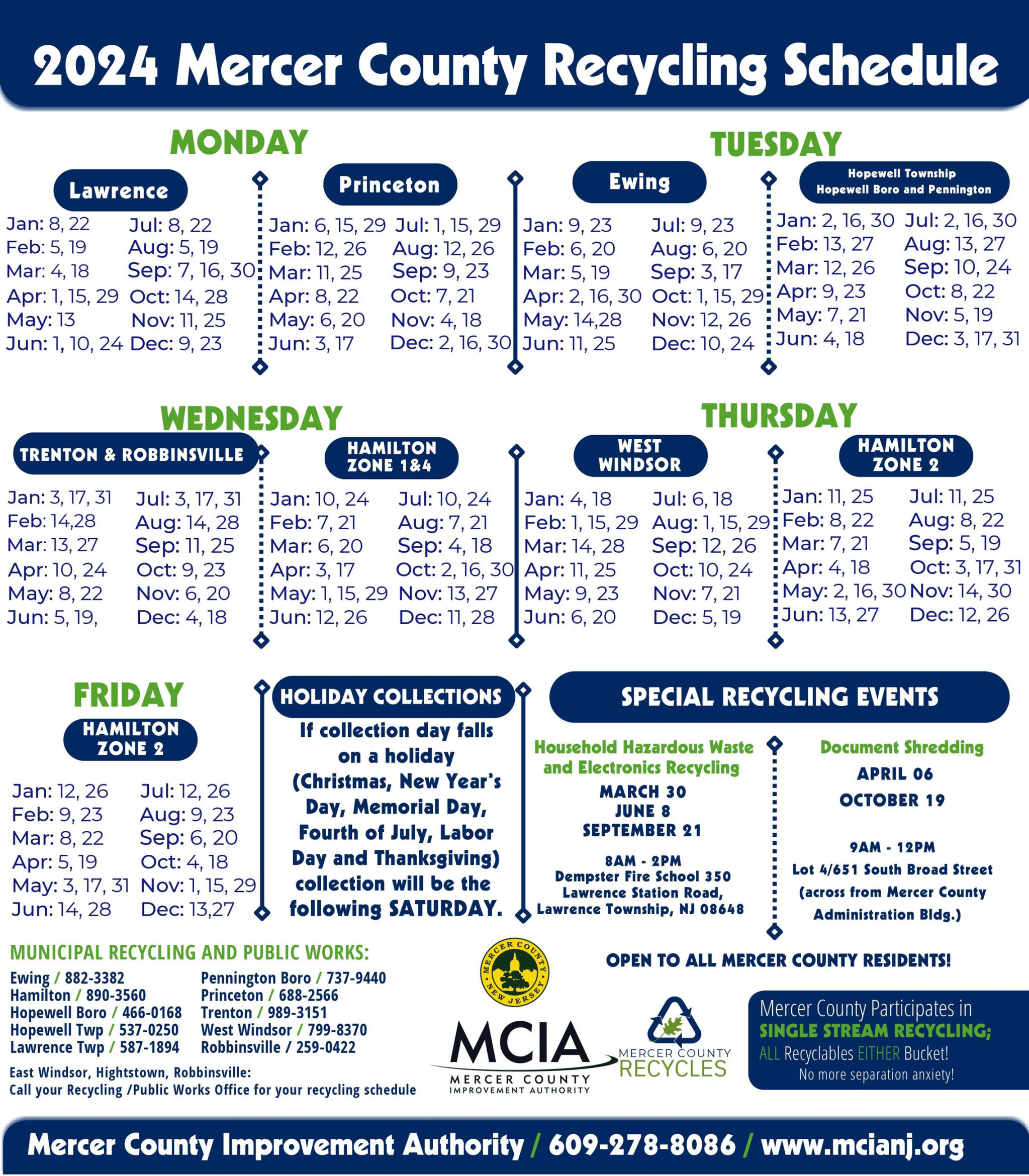 Calendar (Print Version)  Hamilton Township, NJ