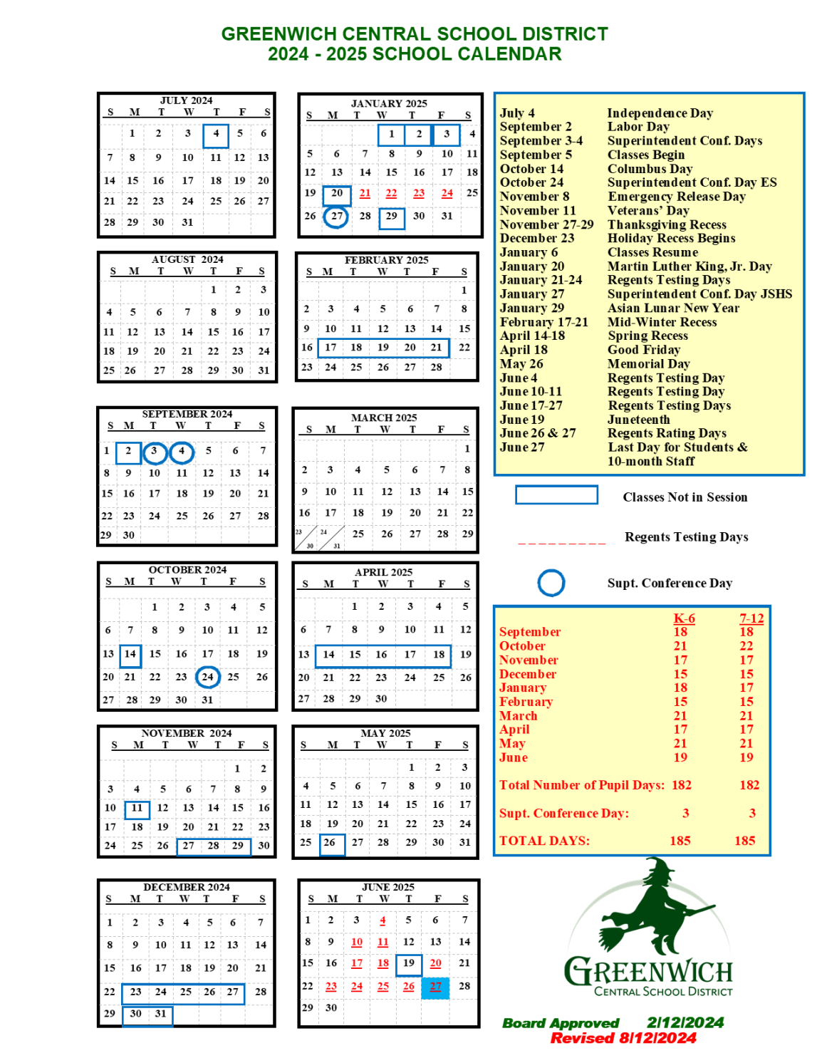 Calendars - Greenwich Central School District