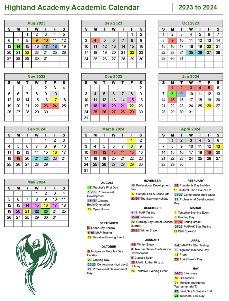 Families / Highland Calendar
