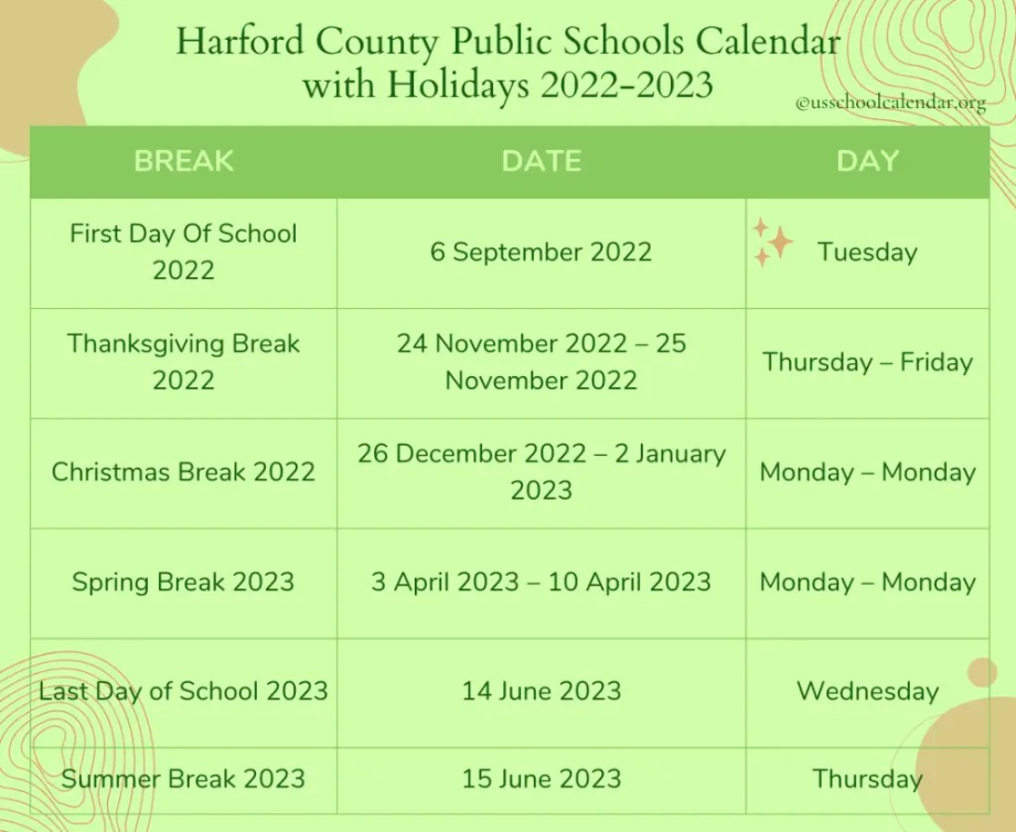 Harford County Calendar