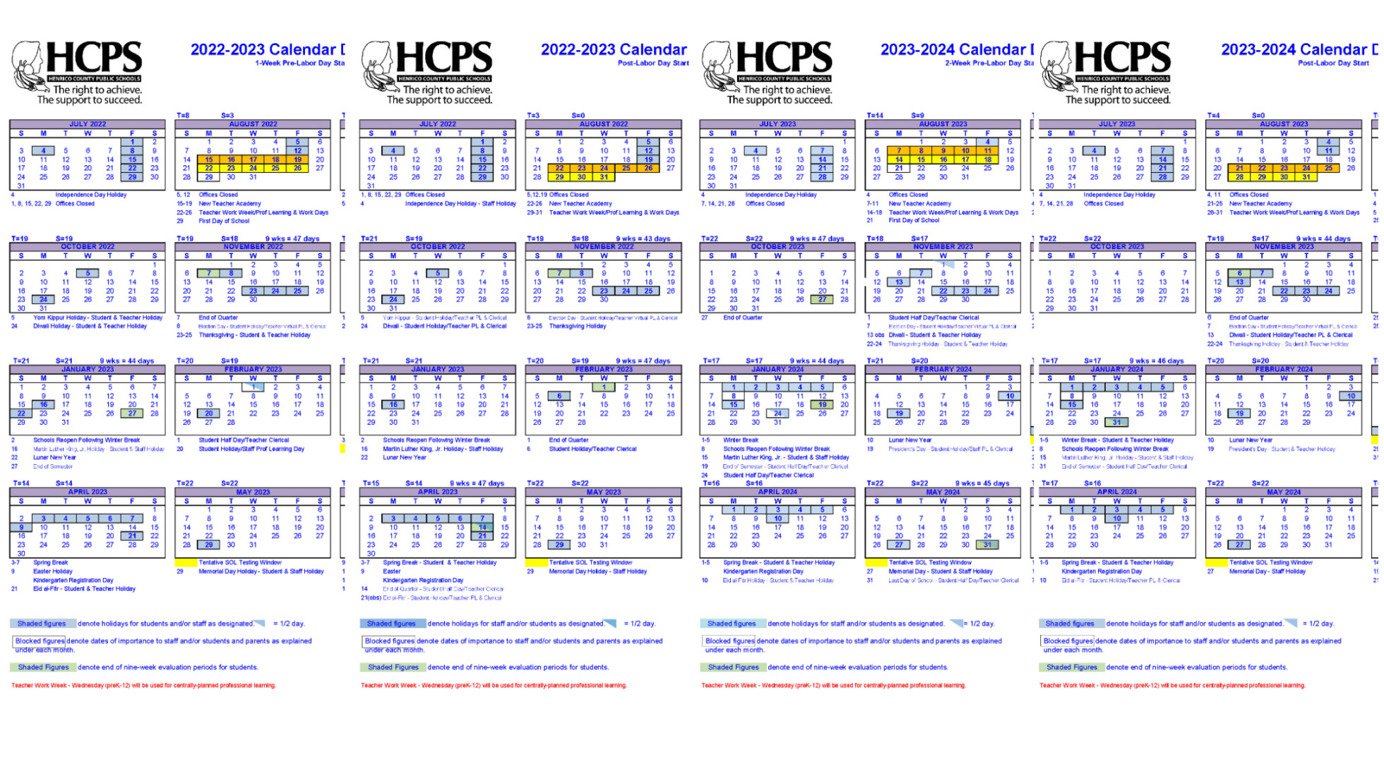 Henrico County Public Schools proposes draft calendars for future
