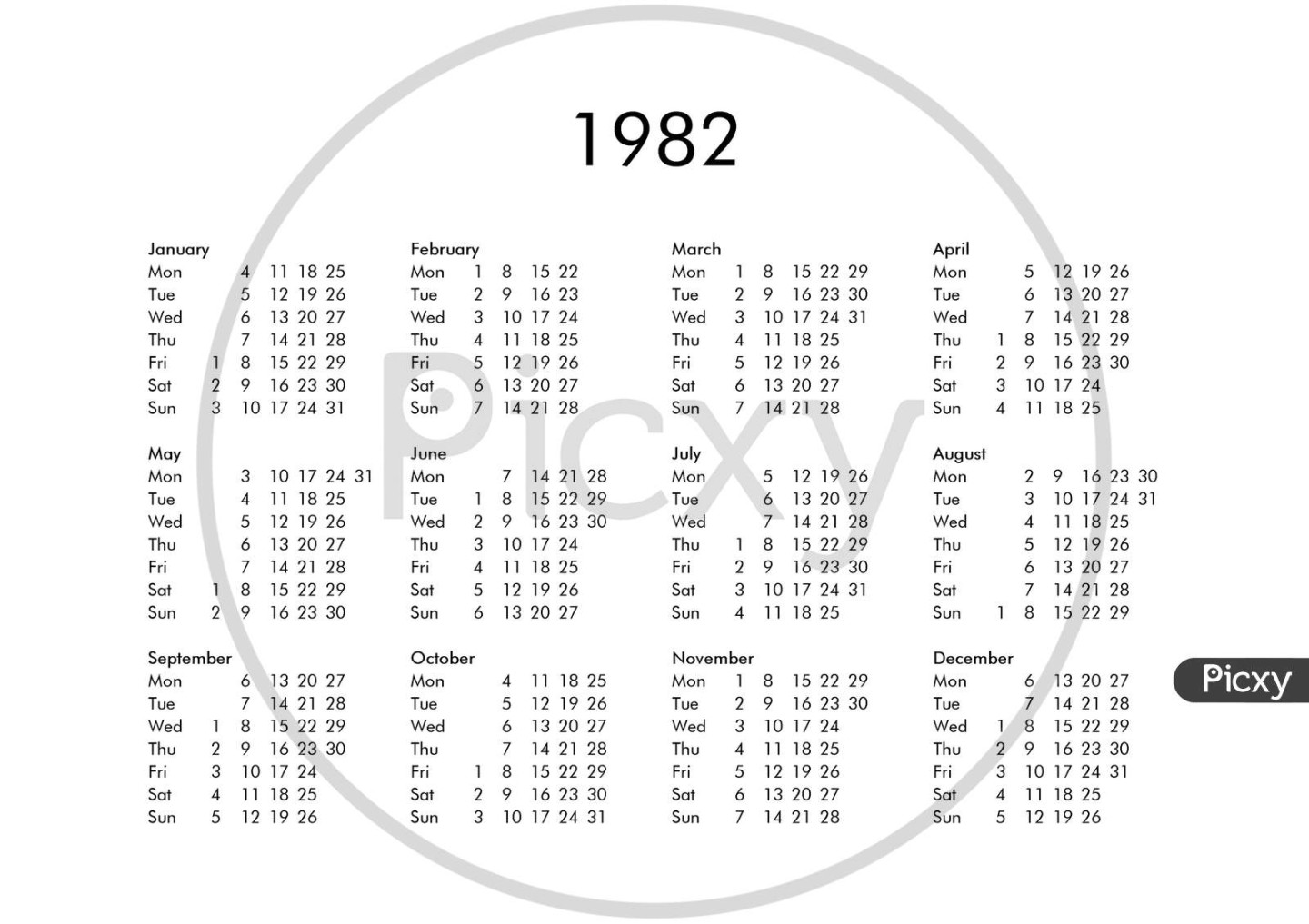 Image of Calendar Of Year -BM-Picxy