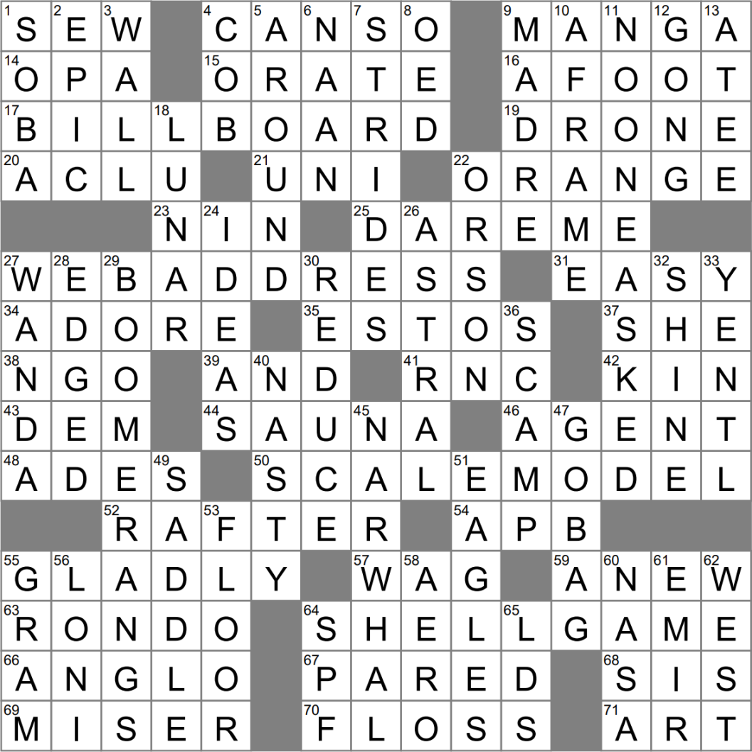 Like the Igbo calendar crossword clue Archives - LAXCrossword