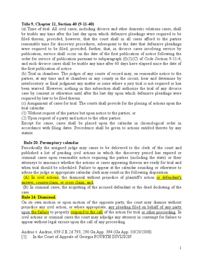 Peremptory Calendar  PDF  Jury Trial  Lawsuit